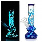 10   Water Pipe Bong Perc Bong Smoking Hookah Heavy Glass Bongs W  Ice Catcher