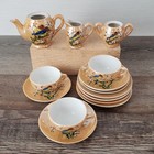 Lusterware Child   s Tea Set Partial Birds On Branch Vtg Pot Cups Saucer Japan