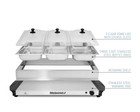 3 X 2 5 Qt  Stainless Steel Electric Buffet Server  Dishwasher Safe Parts