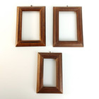 Vintage Wooden Picture Frame Lot Of 3 Small Size Frames