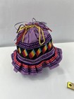 Vintage Handmade Seminole Native American Child   s Hat     Patchwork Ribbon Trim