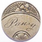1882 Liberty Seated Silver Dime Love Token Pansy