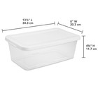 Sterilite Set Of  10  6 Quart Small Storage Bins  Clear Plastic Storage Containe