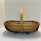 Vintage Antique English Old Sussex Wooden Trug Garden Basket