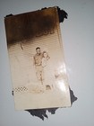 Vtg B w Snapshot Couple Ww1 Soldier In Uniform   Woman Girl Friend 