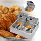5000w 12l Commercial Restaurant Electric Deep Fryer Dual Tank  Stainless Steel