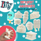 Jumbo Dessert Themed Squishy Toy Set- 9 White Kawaii Scented Slow Rising Squishi