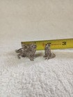 Vintage Pair Of Collie Figurines Silver