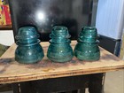 3 Antique Vintage Hemingray No 42 Predrilled Glass Insulator Diy Light Lamp
