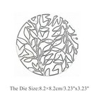 Round Leaves Branches Metal Die Cuts plant Leaves Frame Wedding Cutting Dies    