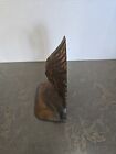 Vintage Cast Iron Native American Indian Chief Head Bookend Bronze Brass Color