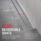 Delta Faucet 24inch Reversible Linear Shower Drain Trim In Champagne