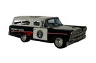 Vintage 1950s Japanese Police Patrol Car Friction Toy Signed S n