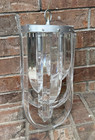 Vtg Mid Century Modern Style Ribbon Lucite Hanging Swag Lamp 1960 s Euc