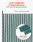 Chain Link Fence Privacy Slats Single-wall For 4  High Fence Bottom Lock Green