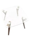 Modern Glass-top Dining Table With A Minimalist Design And 4 Designer Chairs 