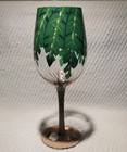 Enesco Designs By Lolita  Palm Tree Artisan Wine Glass  Beach  Tropical  Qty 1