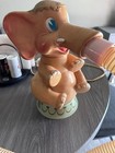 1960   s Dominion Elephant Electric Light Up Hair Dryer Statue  Works  