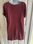 Womens Misses Xl Hard Rock Guitar Company Nashville Burgundy Floral Shirt Top