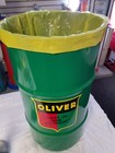 Oliver Tractor Nostalgic Vintage Style 16 Gallon Cold Rolled Steel Trash Can