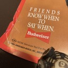 Vintage 1991 Budweiser Beer Poster  sexy Model Skirt
