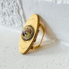 Vtg Stratton England Mini Mirror W  Lipstick Holder Compact Hand Painted Flower