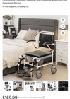 Costway 4-in-1 Commode Wheelchair  Adjustable Height  Ergonomic  300 Lb Capacity