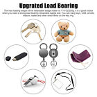 2pcs Retractable Reel Clip Badge Holder Id Card W  Key Ring Carabiner Heavy Duty