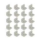 20pcs Stainless Steel Corner Brackets 90   Furniture Fixing Connector Set - New
