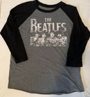The Beatles -sgt Pepper Jersey Tee Shirt Gray With Black And White Image