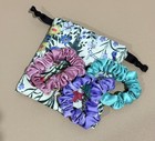 Gucci Beauty Gwp Polyester Hair Scrunchie Set Of 3 Multicolor W  Floral Pouch