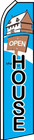 Open House Flutter Flag Tall Real Estate Advertising Sign Feather Swooper Banner