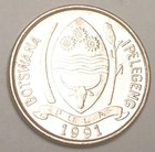 1991 Botswana Botswanan 10 Thebe Arms Onyx Coin Xf