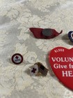 Assorted Vintage Red Cross Blood Donation Pins- Lot Volunteer
