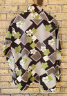 Vtg 70 s Target Men s Medium Button Up Shirt Polyester Floral Geometric Green