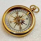 Nautical Brass Pocket Compass Vintage Style Locket Compass