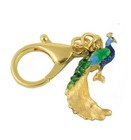 Feng Shui Bejeweled Protection Peacock Amulet Keychain