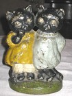 Antique Hubley Black Americana Cat Doorstop Cast Iron Folk Art Door Stop Statue