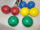 Vintage Go Sports Bocce Ball Set In Good Condition With Bag Missing Jack Ball
