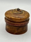 Wooden Indian Vintage Tika Ceremony Kum Kum Powder Box Hand Carved And Painted