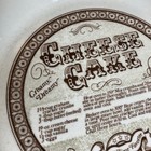 Vintage Royal China Jeannette 11  Cheesecake Recipe Pie Plate Deep Dish Usa