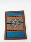 Handmade Tribal Geometric Wall Art Framed Woven Textile Ethnic Decor 297mm 210mm