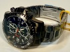 69808 Mens Mach Gala Specialty 48mm Gunmetal Chronograph Black Dial 50m Ss Band