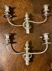 2 Vintage Sterling Silver Duo Candle Candelabra Arms Toppers Signed Cb 1670g