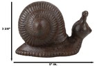 Whimsical Rustic Western Farmhouse Cast Iron Cottage Mollusca Snail Figurine