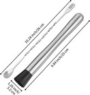 Tifanso Muddler For Cocktails  10  And Long Handle Bar Silver 