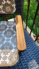 Vintage Retro 1970 s Tan   Yellow  Child Baby Vinyl Wood Booster Seat Chair Read