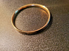 Vintage Solid 10k Etched Gold Hinged Child Bangle Bracelet 3 4g Engraved -  acg 