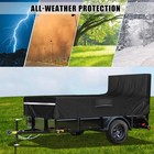 Utility Trailer Cover 7x12 Ft Rear Ramp Gate 48-60  600d Waterproof Heavy Duty