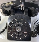 Vtg 1954 Western Electric 500 Black Rotary Telephone W rare Handset Attachment